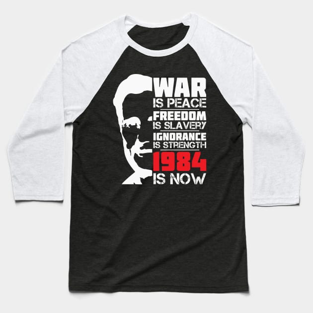 War Is Peace George Orwell 1984 Baseball T-Shirt by CatsCrew